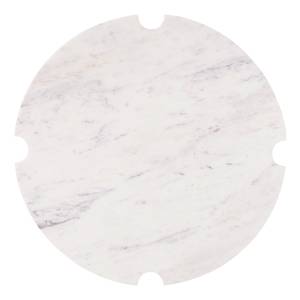 Tavolino MARVELOUS Marmo / Legno di mango massello - Naturale / Bianco
