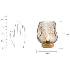 Tischleuchte LIGHT ART (2-teilig) Glas / PVC - 1-flammig