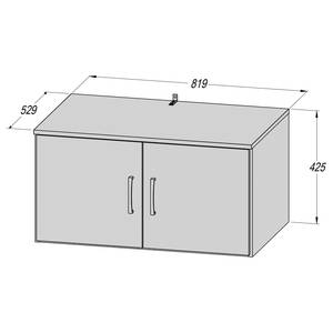 Schrankaufsatz Naja Eiche Sonoma Dekor - Breite: 82 cm