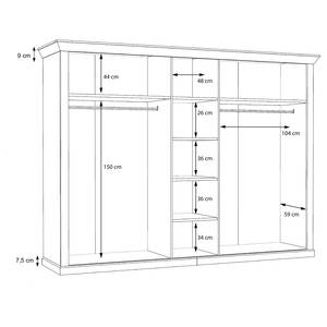 Armoire Norrberg Imitation pin blanc