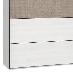 Armadio con ante scorrevoli Riecce Effetto rovere bianco / Grigio