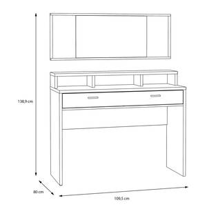 Make-up tafel Samtoge Bramberg sparren decor/Grijs