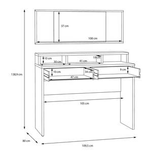 Make-up tafel Samtoge Bramberg sparren decor/Grijs