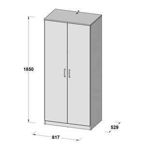 Armadio con ante battenti Naja III effetto rovere Sonoma