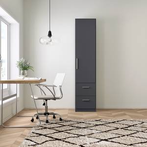 Armoire à portes battantes KiYDOO II Gris métallisé - 47 x 197 cm