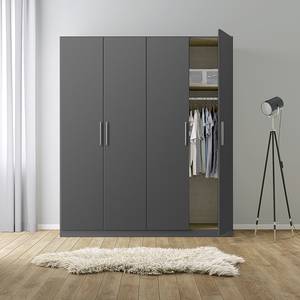 Armoire à portes battantes KiYDOO V Gris métallisé - 181 x 210 cm