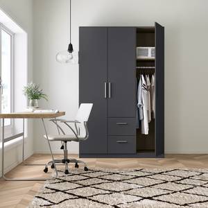 Armoire à portes battantes KiYDOO II Gris métallisé - 136 x 210 cm