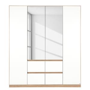 Armoire Mainz Blanc alpin / Imitation chêne de Sonoma / - Largeur : 181 cm - Avec portes miroir