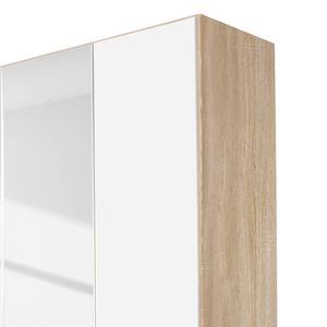 Armoire Mainz Blanc alpin / Imitation chêne de Sonoma / - Largeur : 181 cm - Avec portes miroir