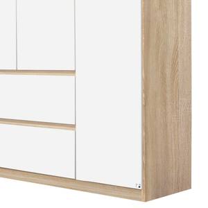 Armoire Mainz Blanc alpin / Imitation chêne de Sonoma / - Largeur : 181 cm - Sans portes miroir