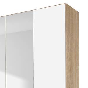 Armoire Mainz Blanc alpin / Imitation chêne de Sonoma / - Largeur : 271 cm - Avec portes miroir