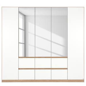 Armoire Mainz Blanc alpin / Imitation chêne de Sonoma / - Largeur : 226 cm - Avec portes miroir