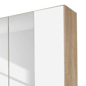 Armoire Mainz Blanc alpin / Imitation chêne de Sonoma / - Largeur : 226 cm - Avec portes miroir