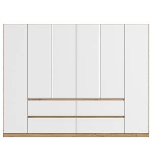 Armoire Mainz Blanc alpin / Imitation chêne Artisan - Largeur : 271 cm - Sans portes miroir