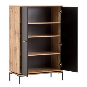 Highboard Looks Schwarz / Eiche Dekor