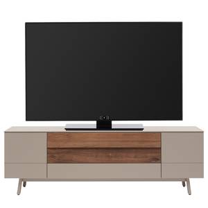 Tv-meubel Misano II fineer van echt hout - Sahara grijs/Balkeneikenhout - Zonder verlichting