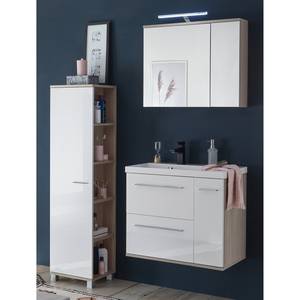 Set Mobili da Bagno 3 pz Bianco in Truciolato