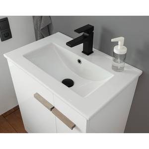 Salle de bain Nisland I (2 éléments) Avec éclairage inclus - Blanc brillant