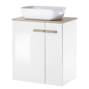 Set di mobili da bagno Nisland II (2) Illuminazione inclusa - Bianco lucido