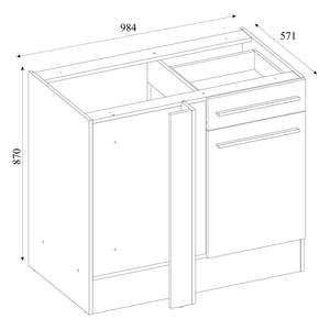 Meuble d’angle Pattburg Noir mat