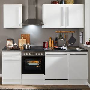 Cucina Pattburg III Bianco lucido - Larghezza: 220 cm - Senza utensili di cucina