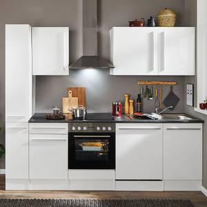 Cuisine équipée Pattburg III Blanc brillant - Largeur : 250 cm - Sans électroménager