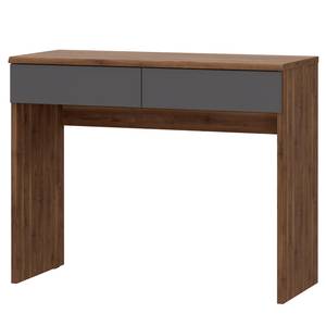 Make-up tafel Quanto Bakesfield walnotenhouten look/Uni Wolfram grijs