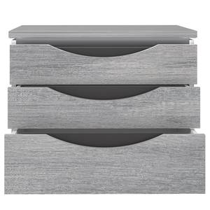 Table de chevet Yutta Imitation chêne gris
