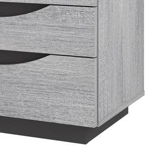 Table de chevet Yutta Imitation chêne gris