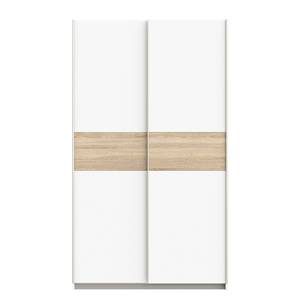 Armoire à portes coulissantes Beveren Blanc / Imitation chêne de Sonoma