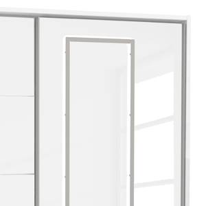 Armoire à portes coulissantes Morten Blanc brillant - Largeur : 231 cm