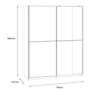 Schwebetürenschrank Stykes III Weiß