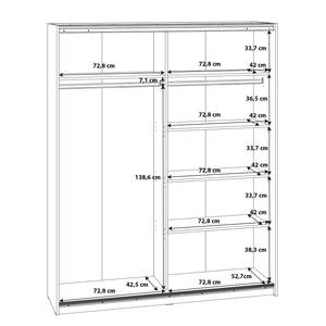 Armoire à portes coulissantes Stykes III blanc