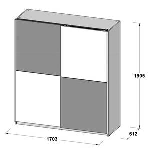 Armoire à portes coulissantes Stykes II Blanc