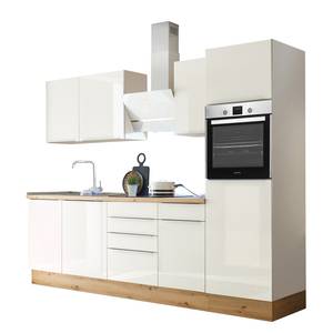 Cuisine Marleen I Blanc brillant / Blanc - Largeur : 280 cm