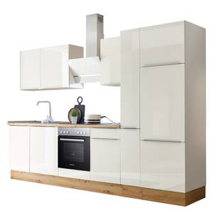 Cuisine Marleen II Blanc brillant / Blanc - Largeur : 310 cm