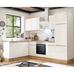 Cuisine d’angle Marleen II Blanc brillant / Blanc - Largeur : 280 cm