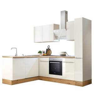 Cuisine d’angle Marleen II Blanc brillant / Blanc - Largeur : 250 cm