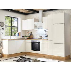 Cuisine d’angle Marleen II Blanc brillant / Blanc - Largeur : 310 cm