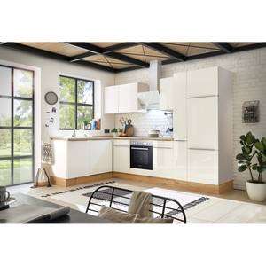 Cuisine d’angle Marleen II Blanc brillant / Blanc - Largeur : 310 cm