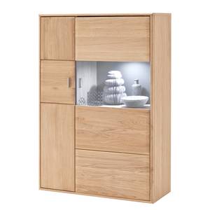 Highboard Tarent Eiche teilmassiv - Eiche Bianco - Glastür rechts