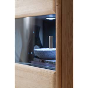 Highboard Tarent deels massief eikenhout - Bianco eikenhout - Glazendeur rechts