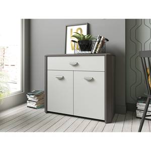 Commode Necton II Blanc / Marron foncé