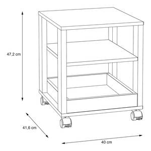 Table de chevet Ramble I Gris foncé