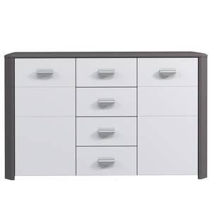 Dressoir Necton wit/donkergrijs