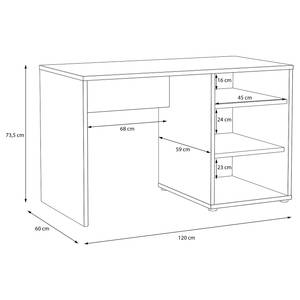 Bureau Callander I wit/betonnen look