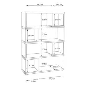 Open kast Ramble II donkergrijs/Sonoma eikenhouten look