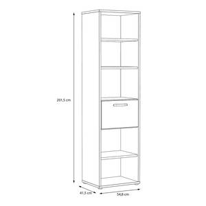 Open kast Callander II wit/betonnen look