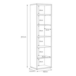 Open kast Callander II wit/betonnen look