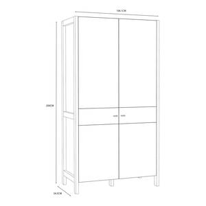 Kleiderschrank Thurles Weiß / Eiche Sonoma Dekor